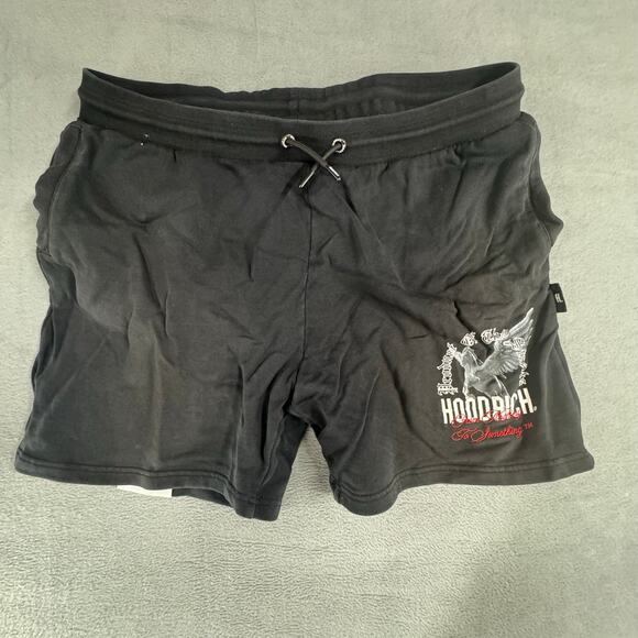 Hoodrich Shorts Mens XL Black‎ Sweatshrts Active Pegasus Casual Drawstrings - Picture 1 of 11